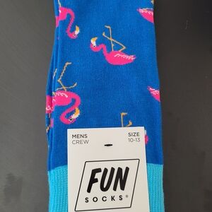 Men's Blue Flamingo Dress Socks